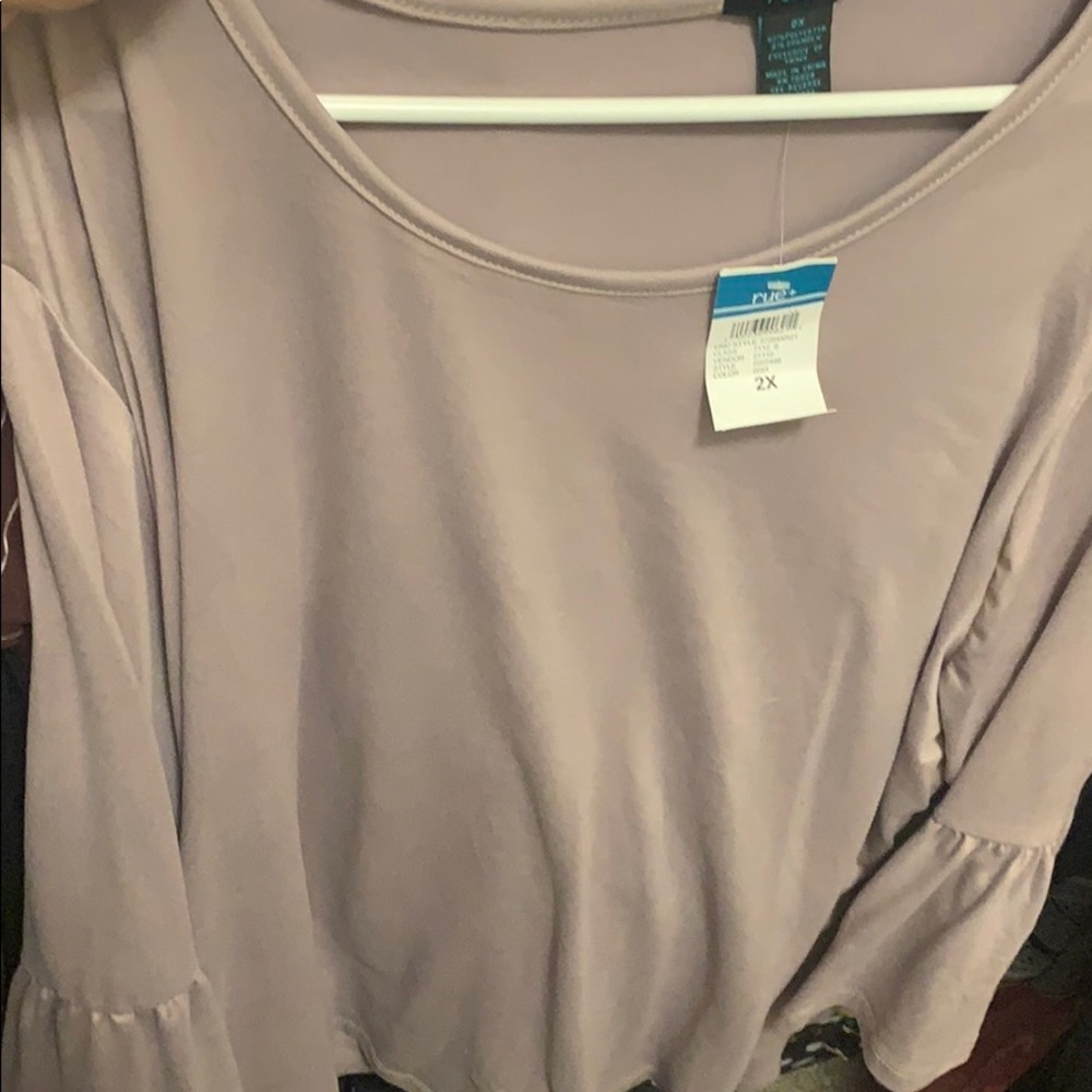 plum baby doll sleeve top